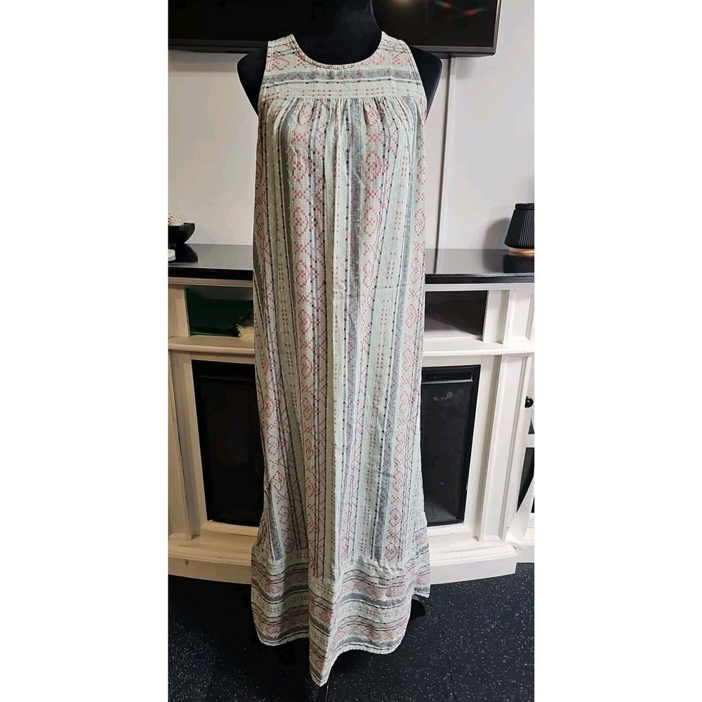True Craft Maxi Dress Womens Medium Sleeveless All Over Print Cottagecore